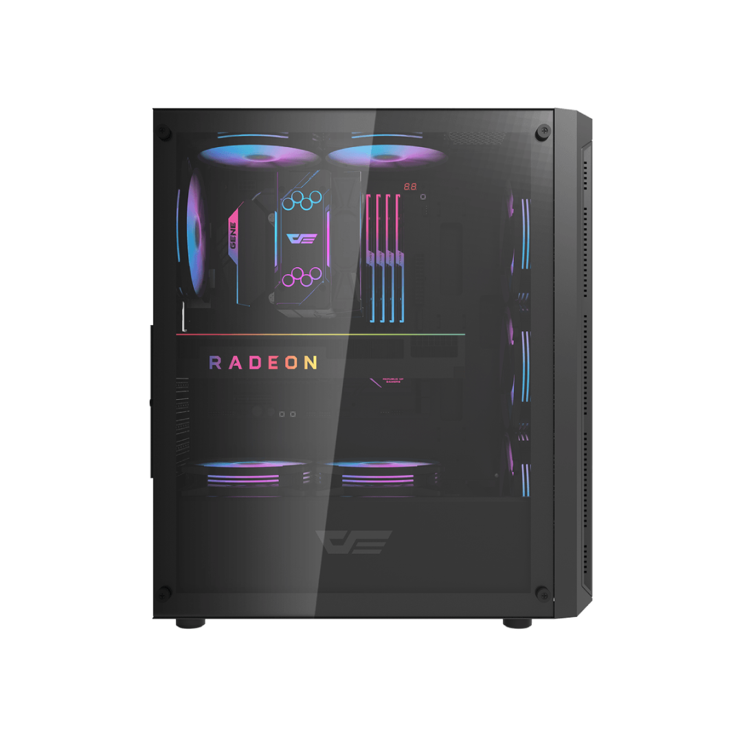 DarkFlash DK350 Black Mid-Tower Gaming PC Case 1