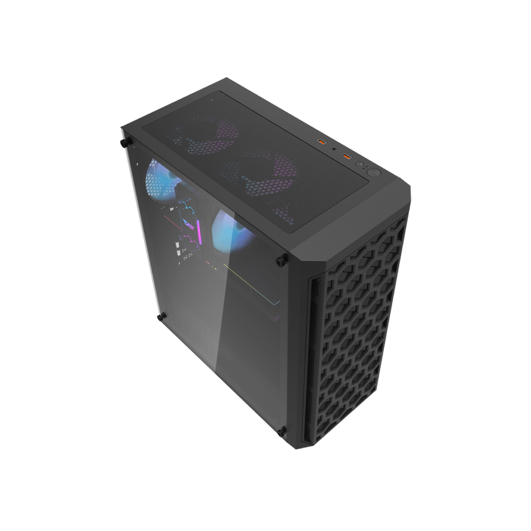 DarkFlash DK350 Black Mid-Tower Gaming PC Case 1