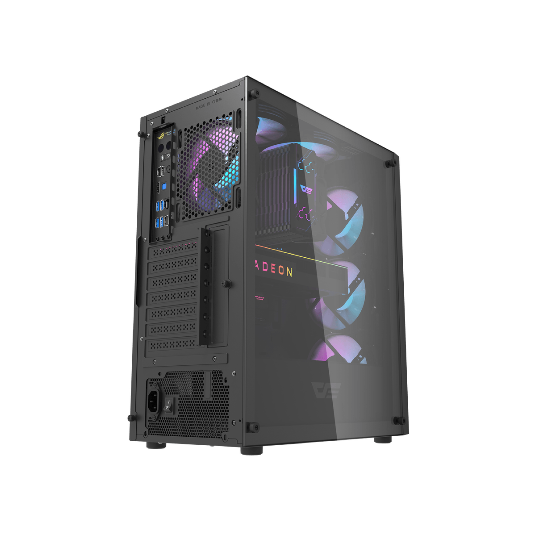 DarkFlash DK350 Black Mid-Tower Gaming PC Case 2