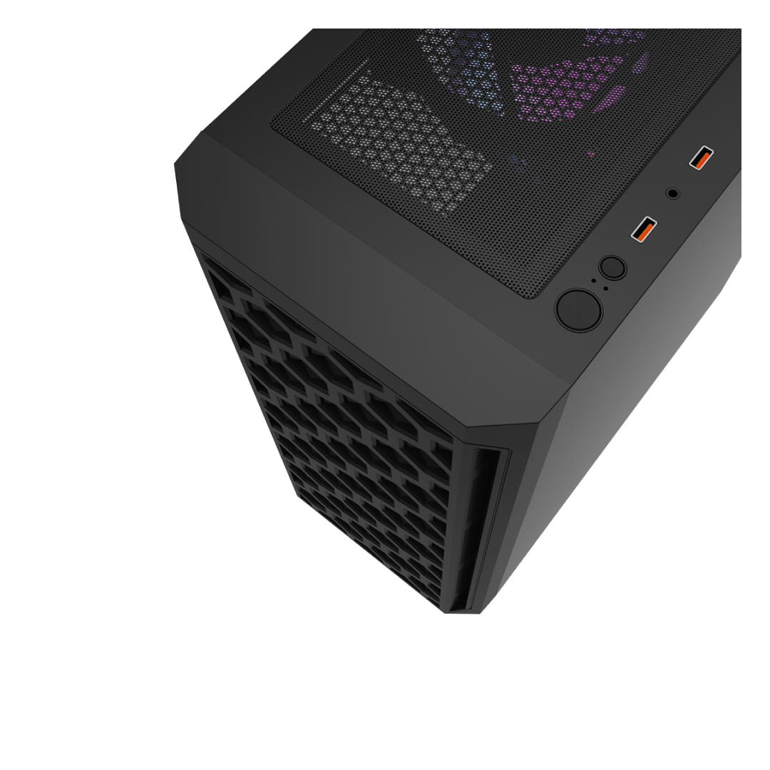 DarkFlash DK350 Black Mid-Tower Gaming PC Case 2