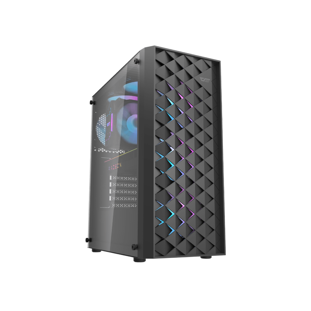 DarkFlash DK351 Black Mid-Tower Gaming PC Case