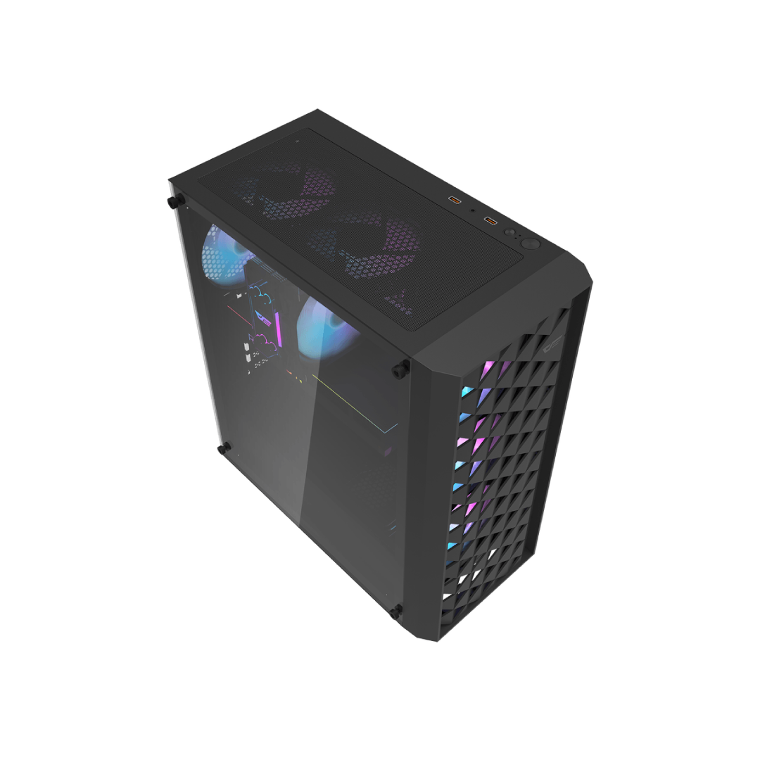 DarkFlash DK351 Black Mid-Tower Gaming PC Case 4