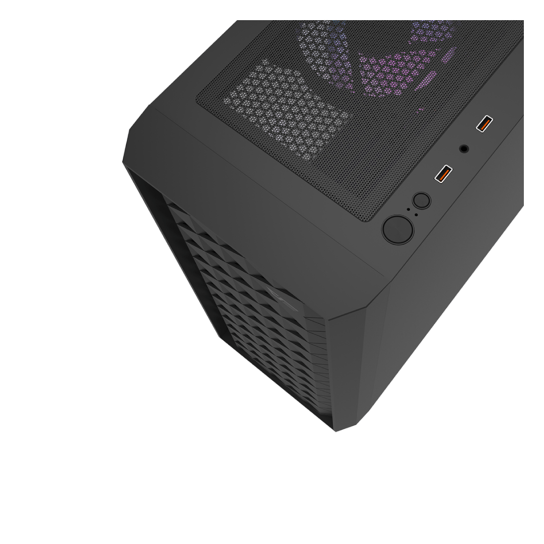DarkFlash DK351 Black Mid-Tower Gaming PC Case 8