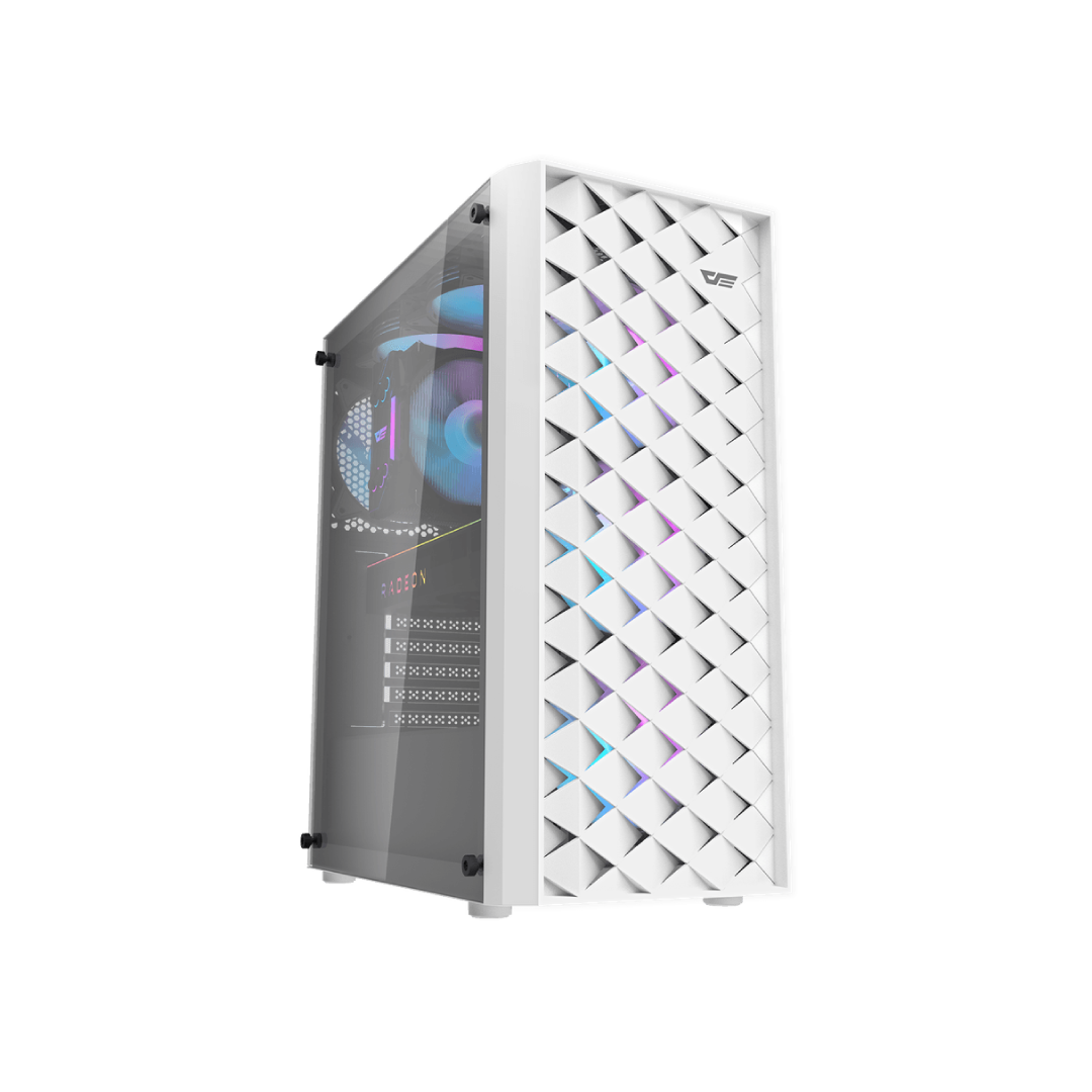 DarkFlash DK351 WHITE Mid-Tower Gaming PC Case