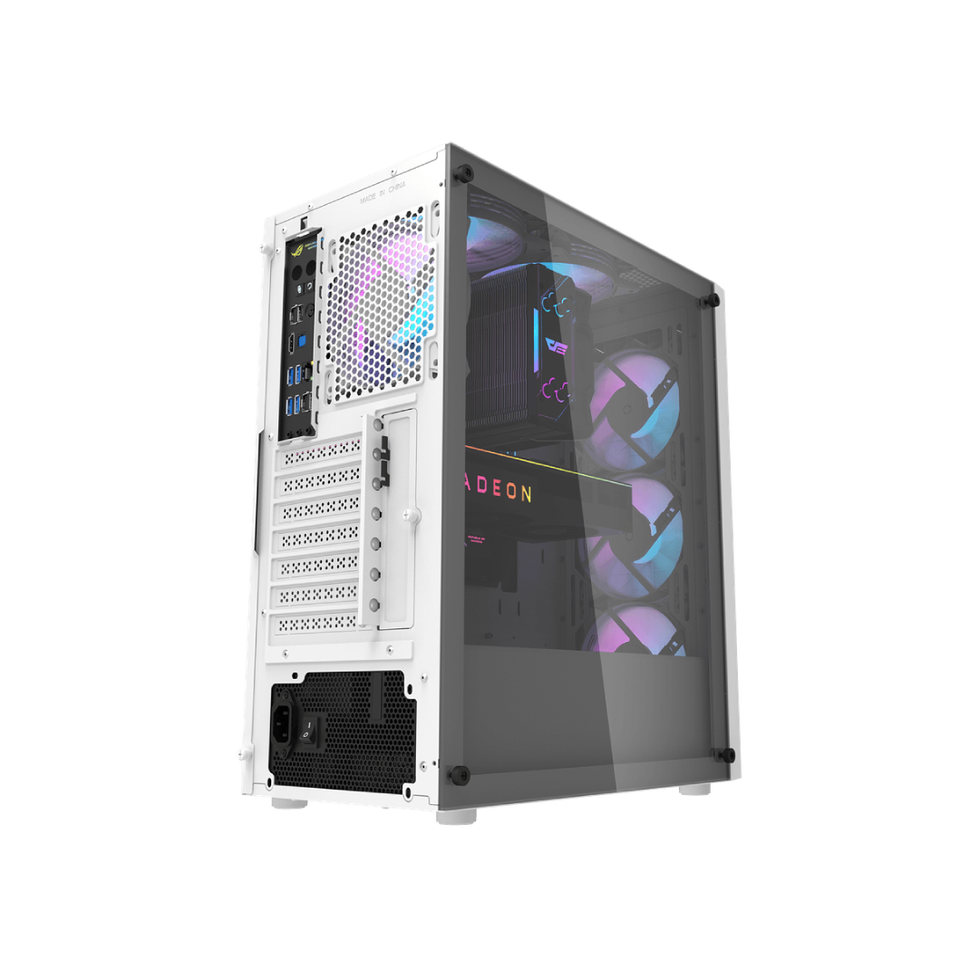 DarkFlash DK351 WHITE Mid-Tower Gaming PC Case 2