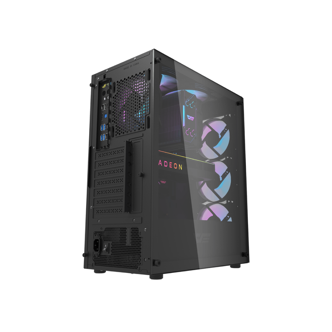 DarkFlash DK352 Plus Black Mid-Tower Gaming PC Case 1