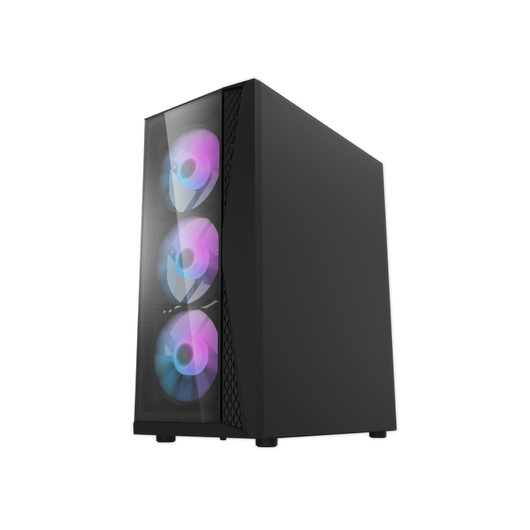 DarkFlash DK352 Plus Black Mid-Tower Gaming PC Case 2