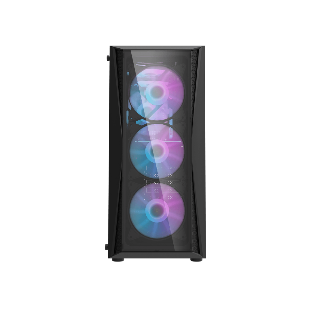 DarkFlash DK352 Plus Black Mid-Tower Gaming PC Case 3