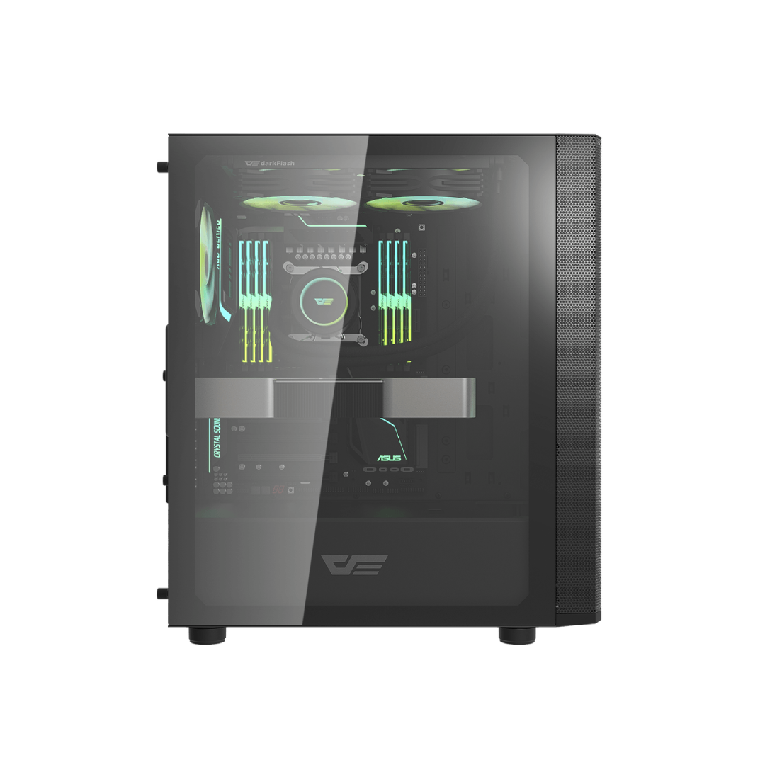 DarkFlash DK360 Black Mid-Tower Gaming PC Case 3