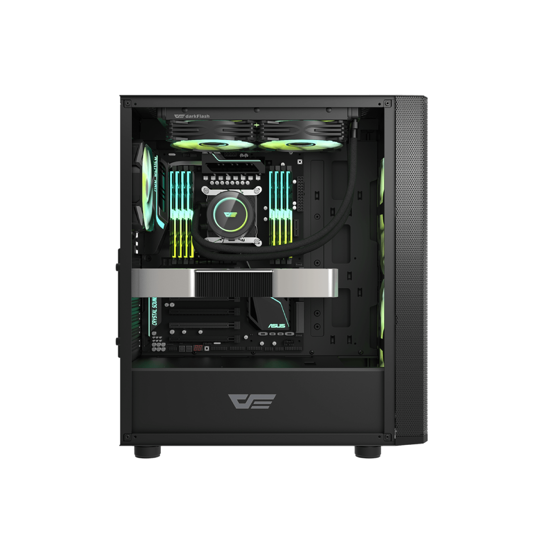 DarkFlash DK360 Black Mid-Tower Gaming PC Case 4