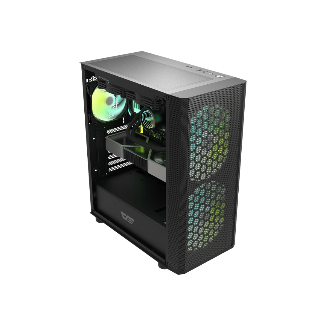 DarkFlash DK360 Black Mid-Tower Gaming PC Case 8
