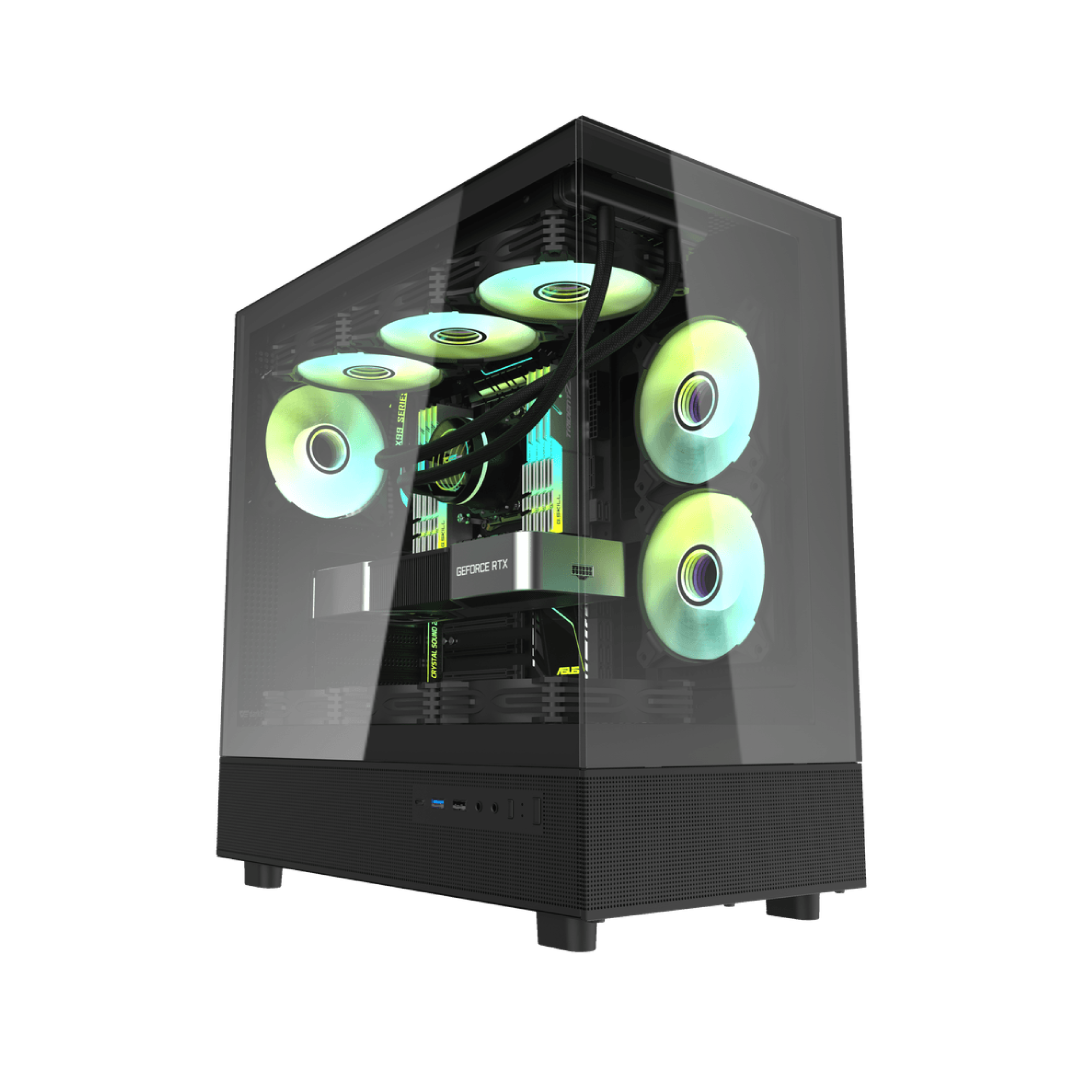 DarkFlash DPX90 Black Mid-Tower Gaming PC Case