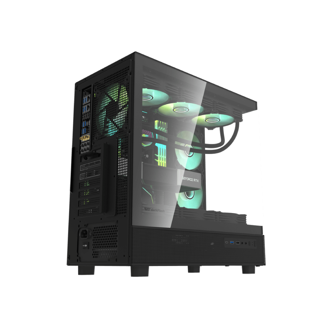 DarkFlash DPX90 Black Mid-Tower Gaming PC Case 3