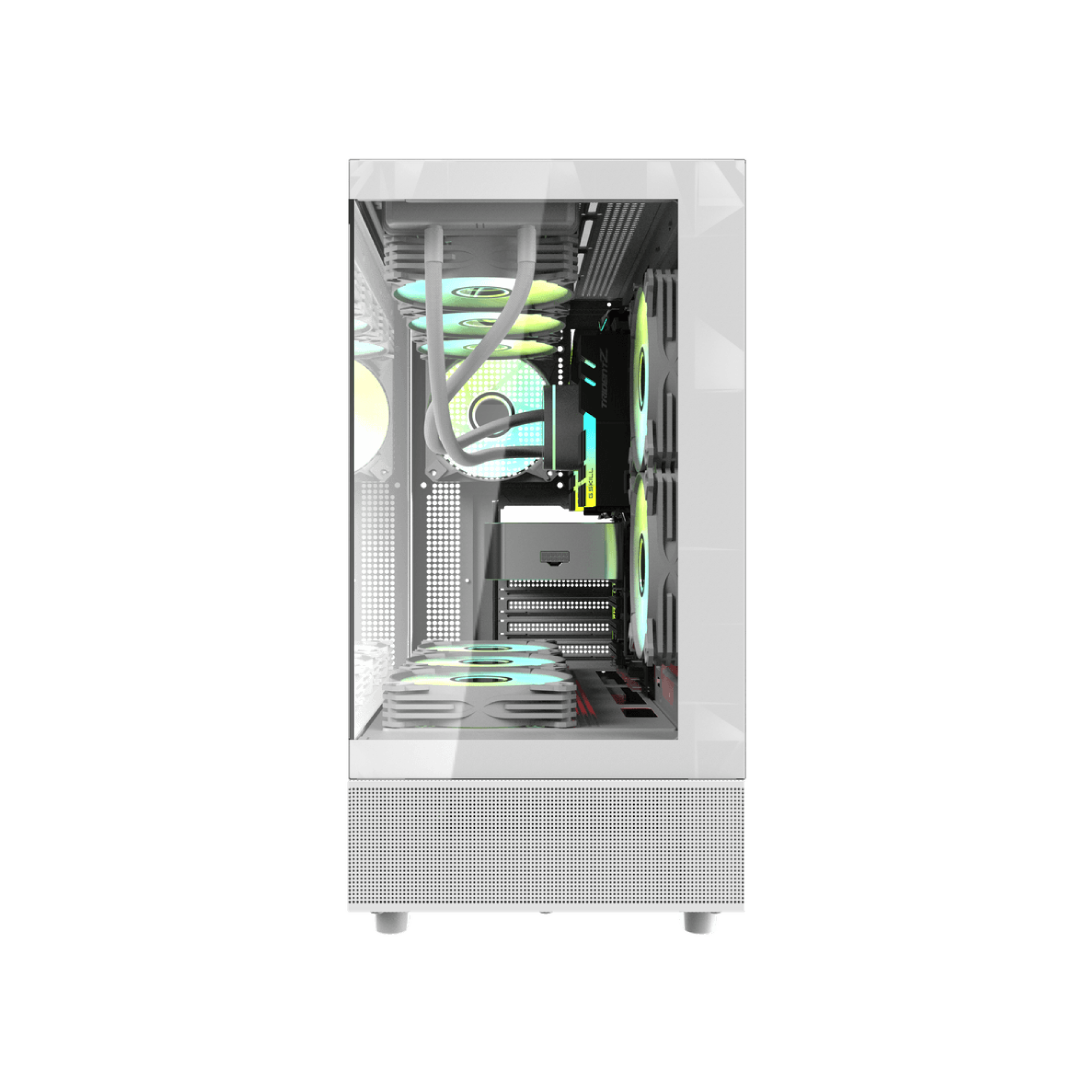 DarkFlash DPX90 White Mid‑Tower Gaming PC Case 5