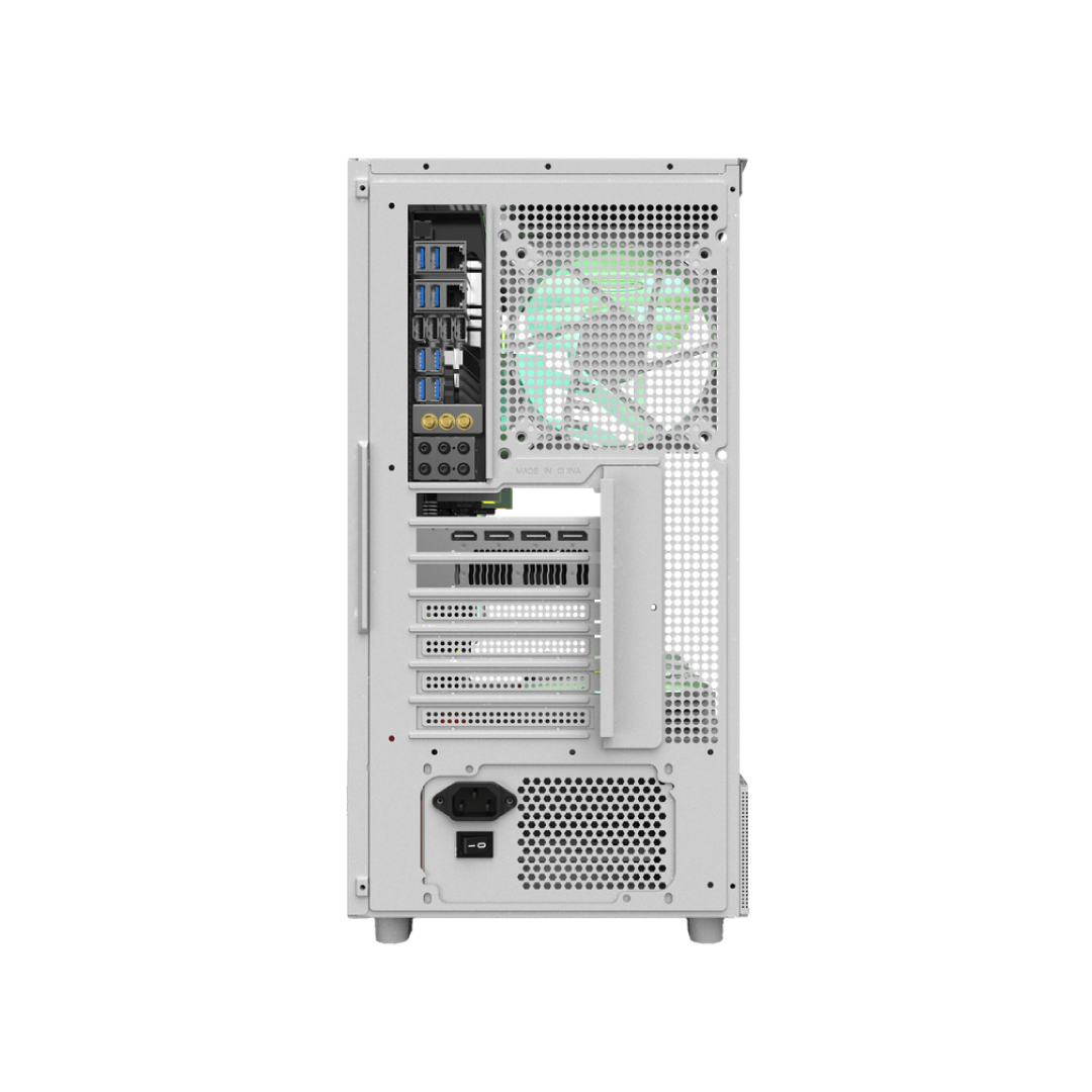 DarkFlash DPX90 White Mid‑Tower Gaming PC Case 6