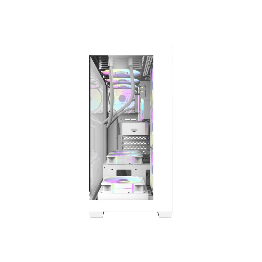 DarkFlash DS900 Glass White Mid‑Tower Gaming PC Case 2