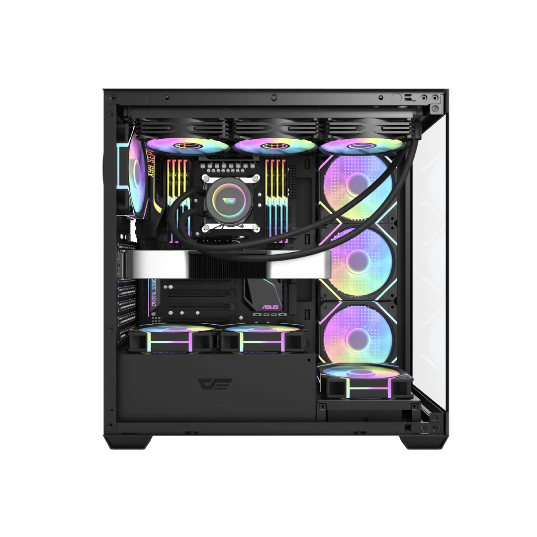 DarkFlash DS900 Glass Black Mid‑Tower Gaming PC Case 2