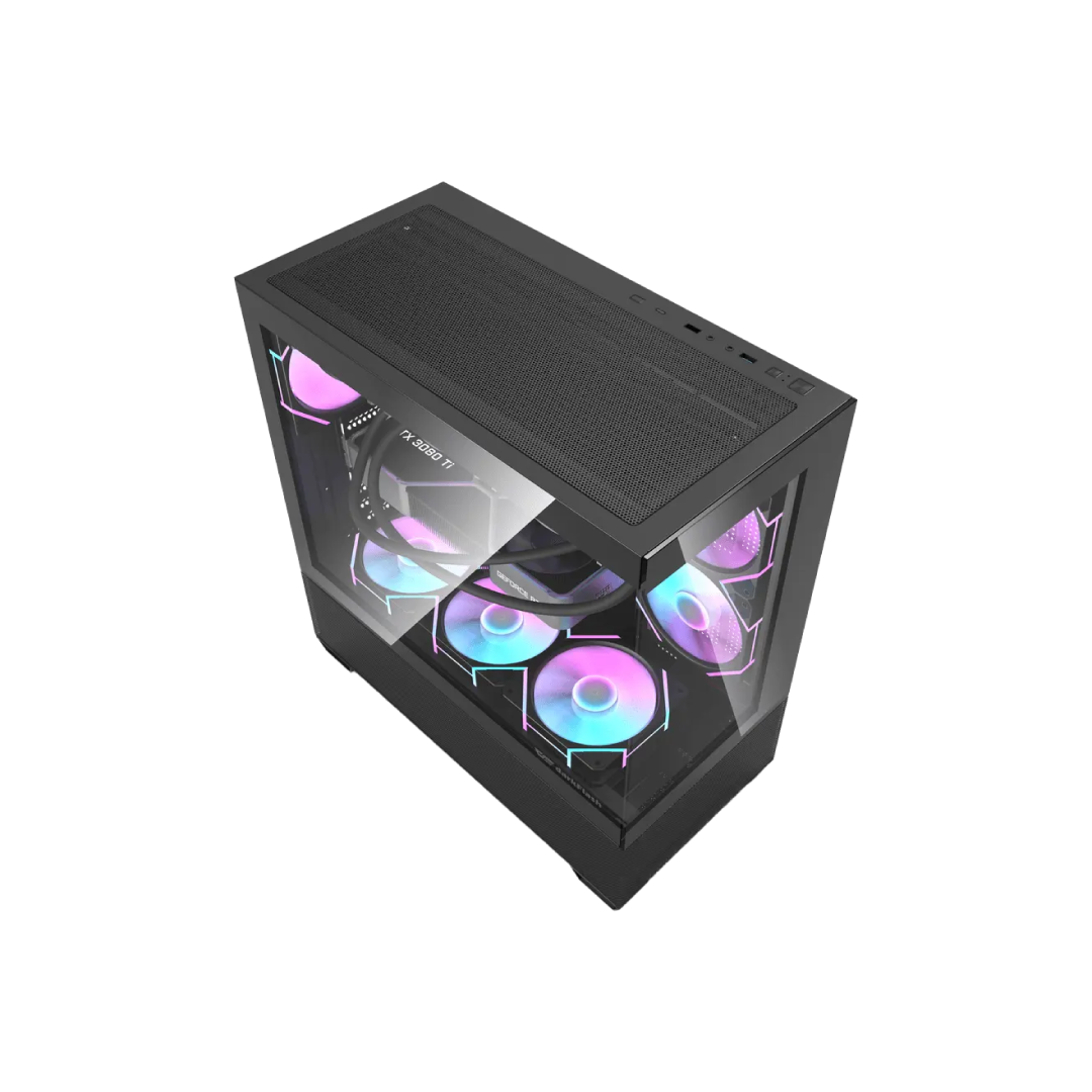 DarkFlash DS900 Air Black Mid‑Tower Gaming PC Case 1