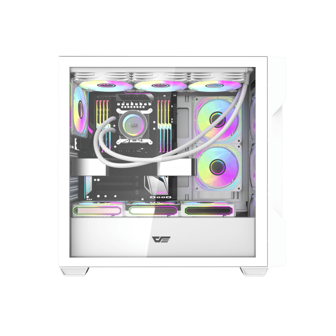 DarkFlash DS900 Mesh White Mid‑Tower Gaming PC Case 2