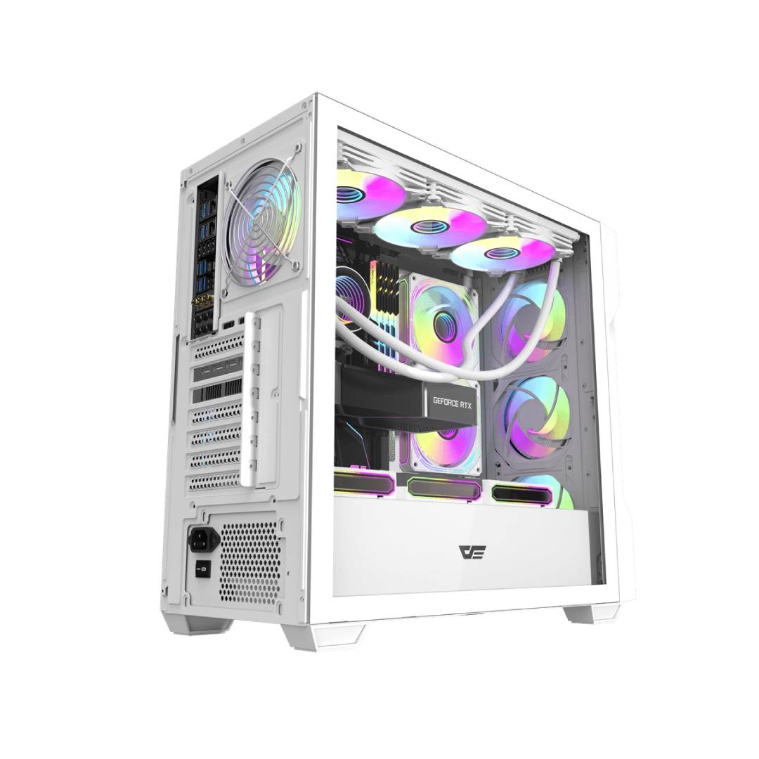 DarkFlash DS900 Mesh White Mid‑Tower Gaming PC Case 3