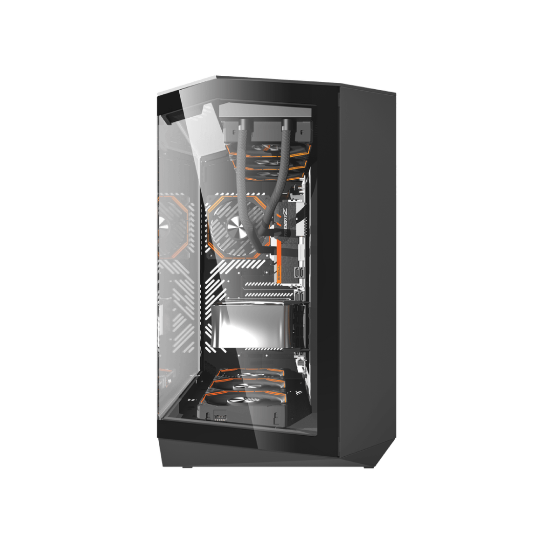 DarkFlash ARCEE DY470 Black Full‑Tower ATX Gaming PC Case 4