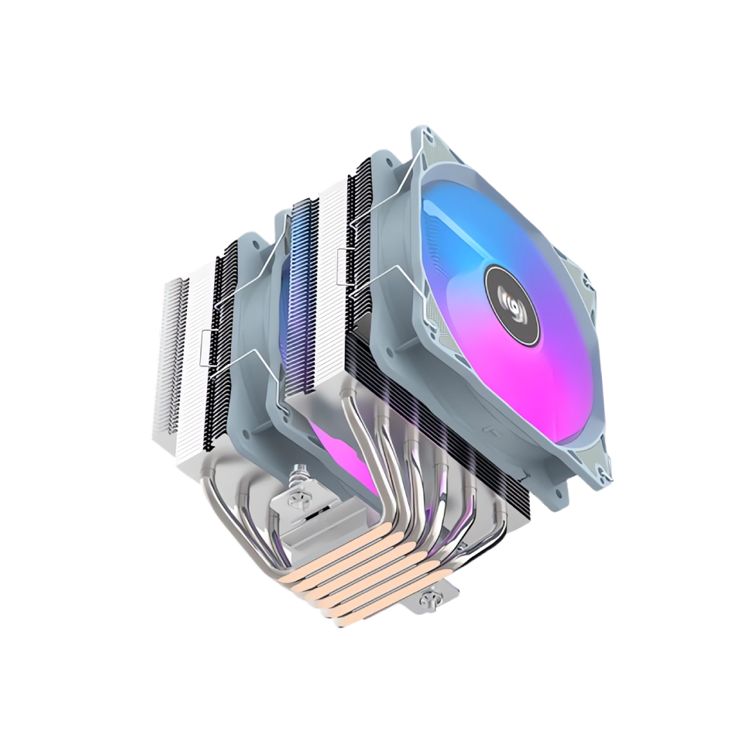 Aigo ICE600PRO White ARGB Dual Tower CPU Air Cooler 1