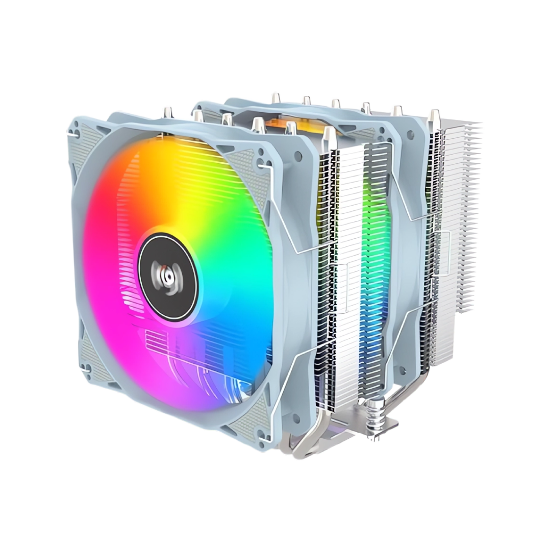 Aigo ICE600PRO White ARGB Dual Tower CPU Air Cooler 1