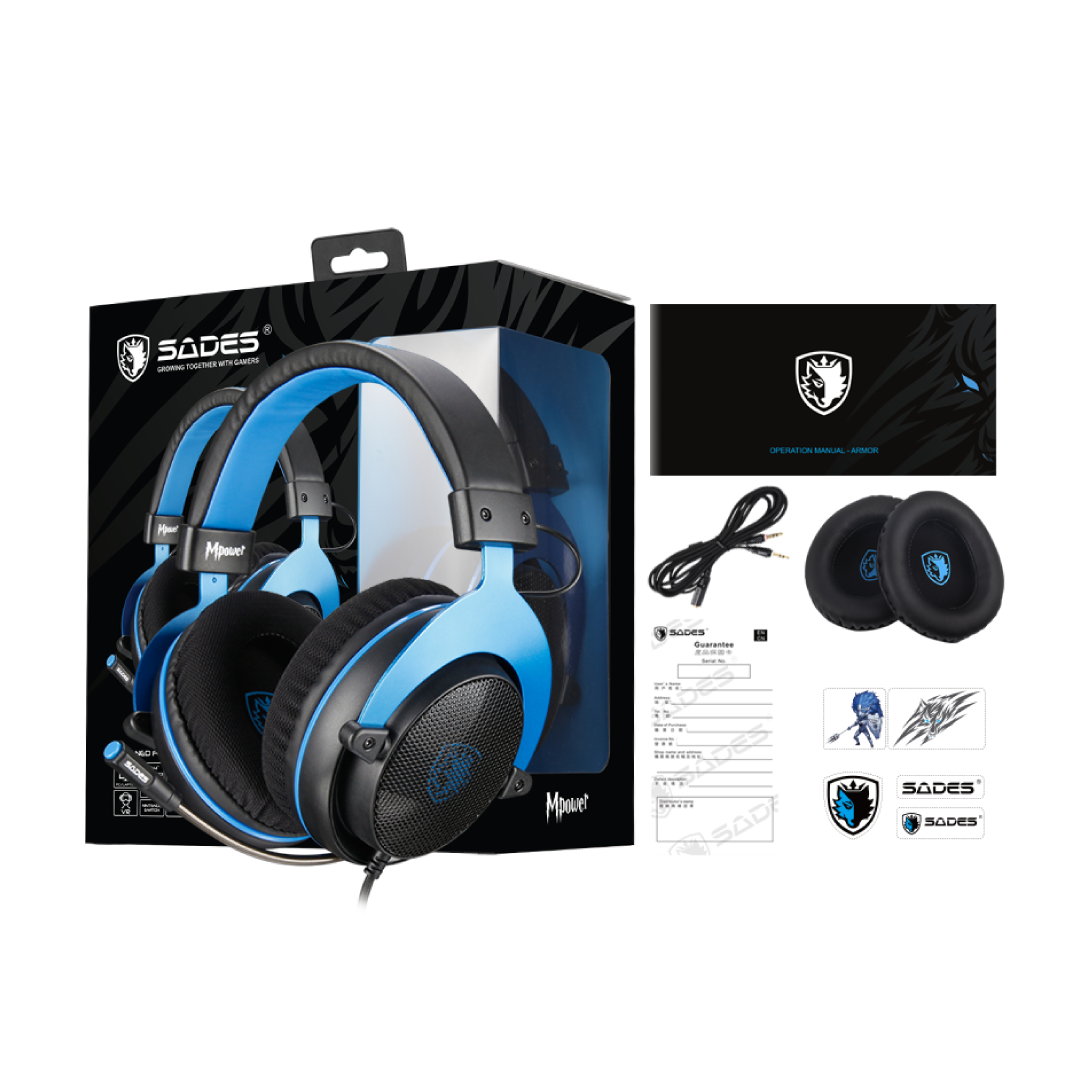 SADES Mpower SA-723 Gaming Headset – 50mm Drivers / 3.5mm / Retractable Mic / Multi-Platform / Stereo Sound 6
