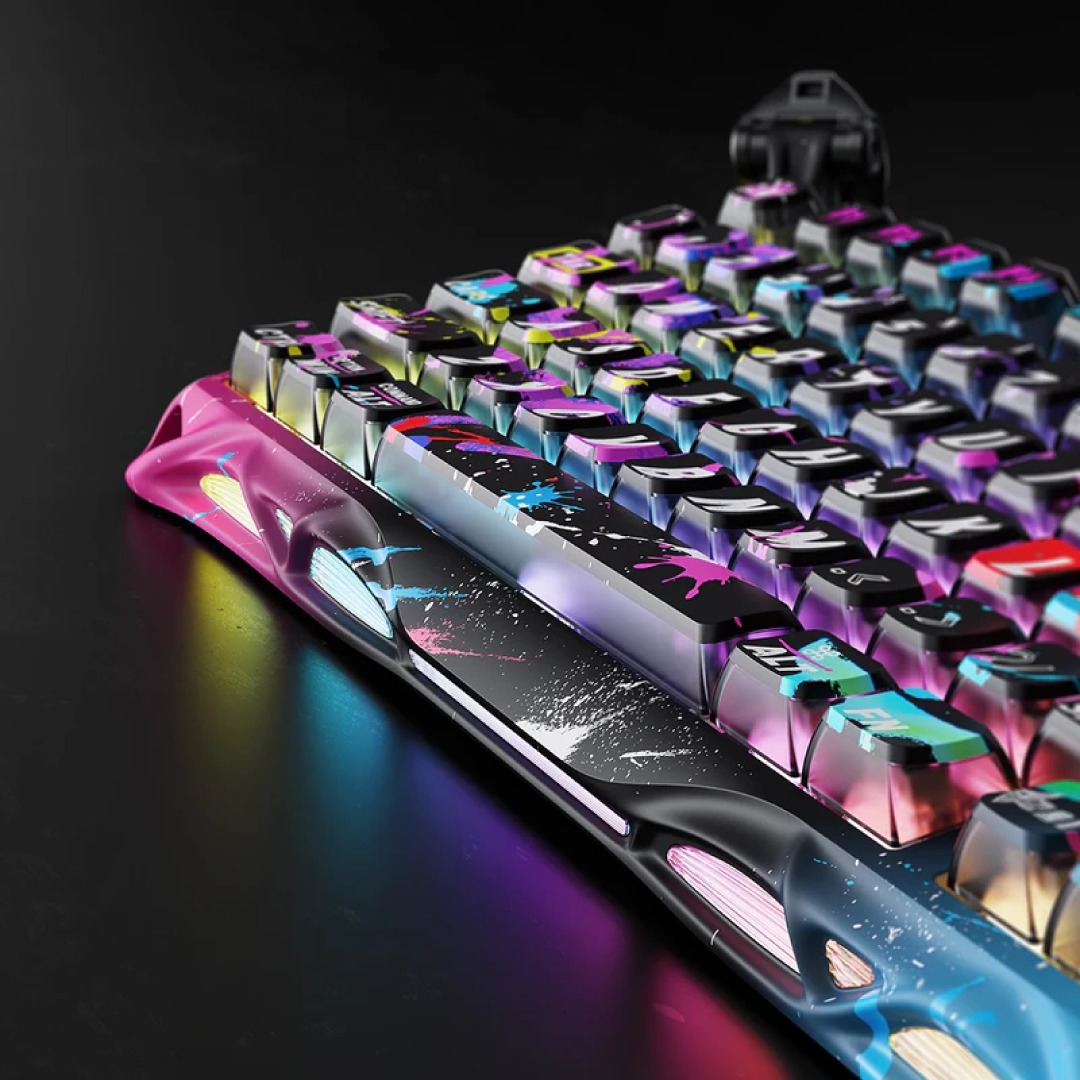 Gravastar Gaming Keyboard Mercury V75 Pro Neon Graffiti 11