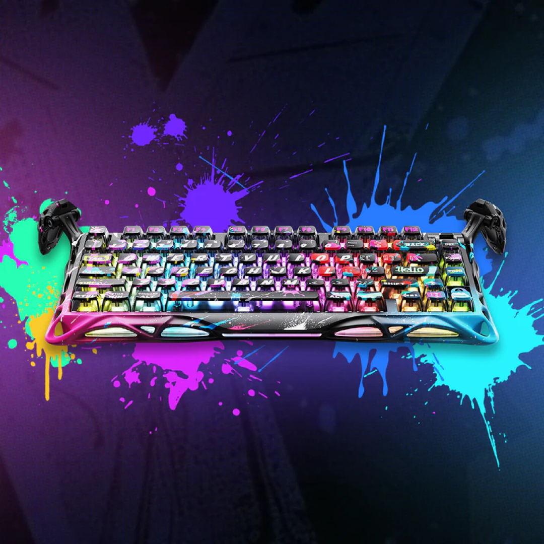Gravastar Gaming Keyboard Mercury V75 Pro Neon Graffiti 5