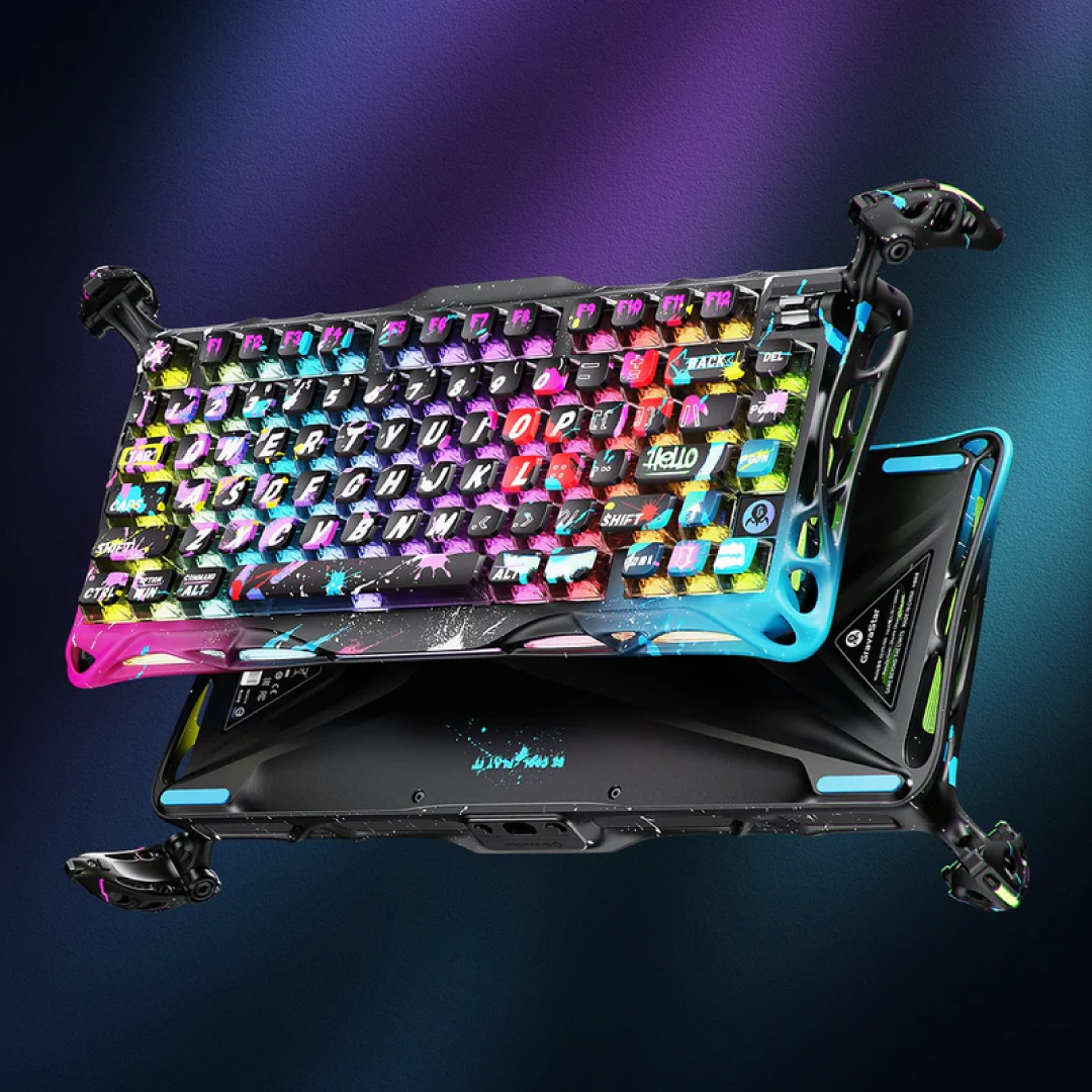 Gravastar Gaming Keyboard Mercury V75 Pro Neon Graffiti 6