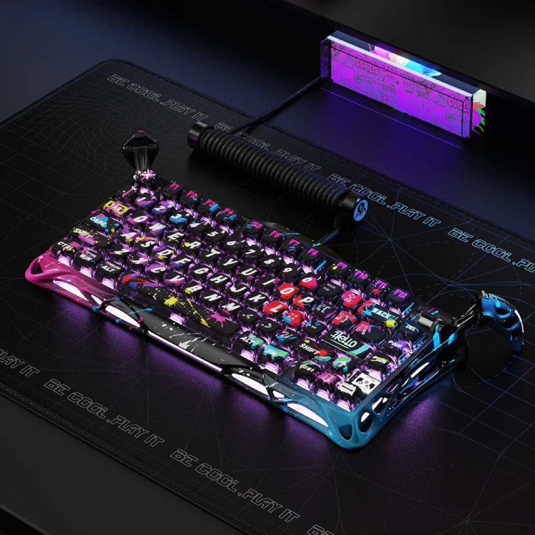Gravastar Gaming Keyboard Mercury V75 Pro Neon Graffiti 7