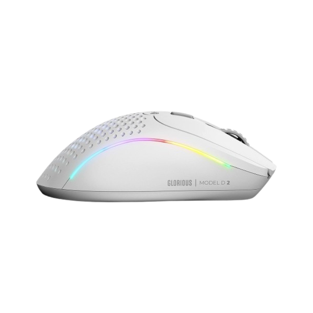 Glorious Model D 2 Wireless Matte White Gaming Mouse (GLO-MS-DWV2-MW) 3