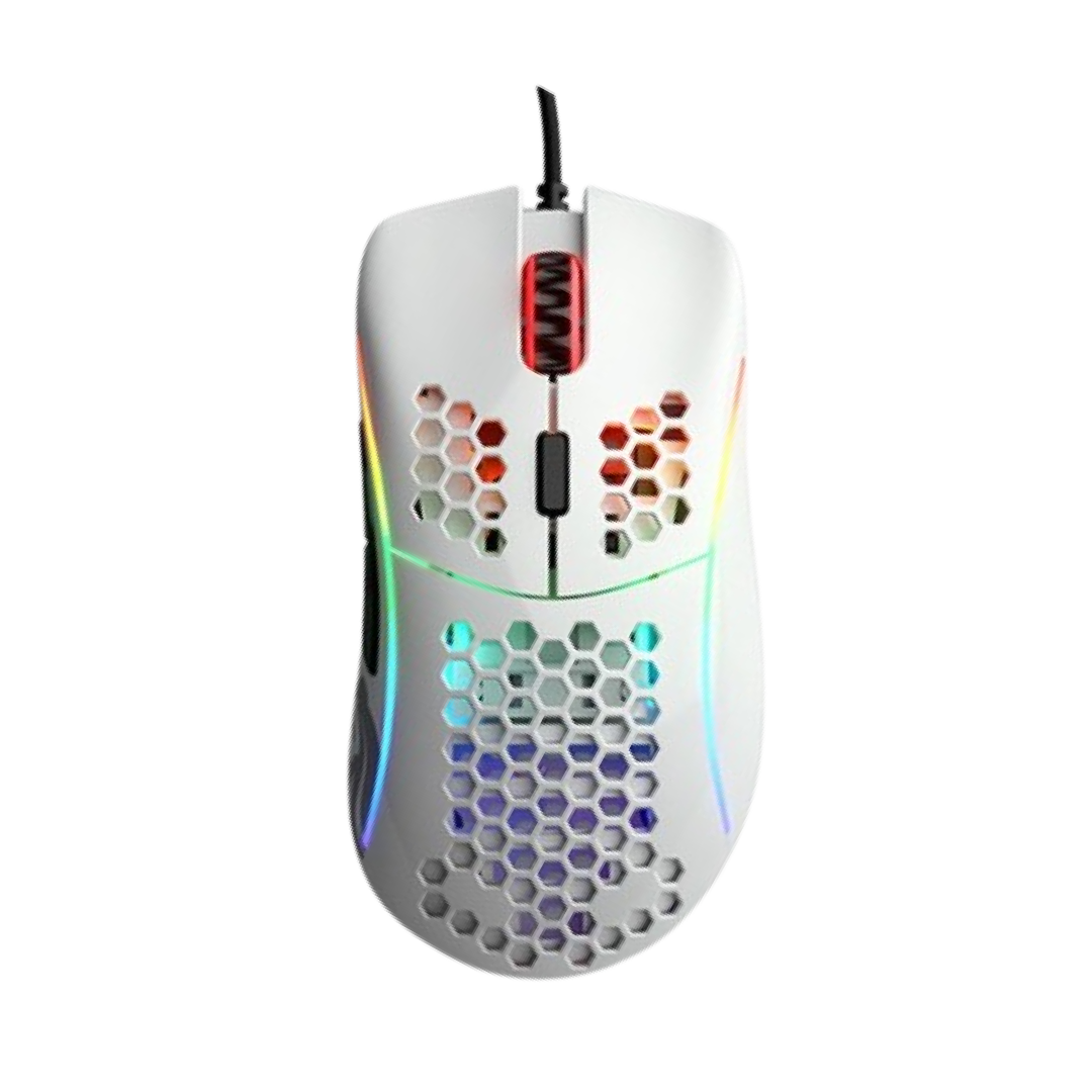 Glorious Model D Glossy White Gaming Mouse (GD-GWHITE) RGB Ergonomic Lightweight Mouse