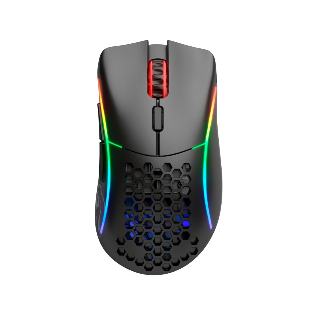 Glorious Model D Wireless Matte Black Gaming Mouse (GLO-MS-DW-MB) Ultra-Light Ergonomic RGB
