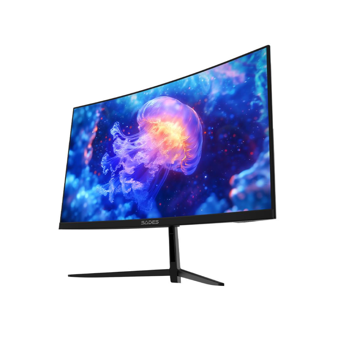 SADES NC-Pelagia 24” FHD Gaming Monitor – 200Hz / 0.5ms MPRT / Curved VA Panel / FreeSync / HDR 3
