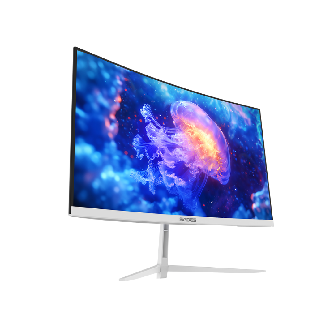 SADES NC-Pelagia 24” Curved FHD Gaming Monitor – 200Hz / 0.5ms MPRT / VA Panel / FreeSync / HDR / White Edition 2