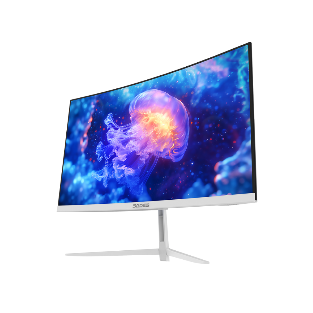 SADES NC-Pelagia 24” Curved FHD Gaming Monitor – 200Hz / 0.5ms MPRT / VA Panel / FreeSync / HDR / White Edition 3