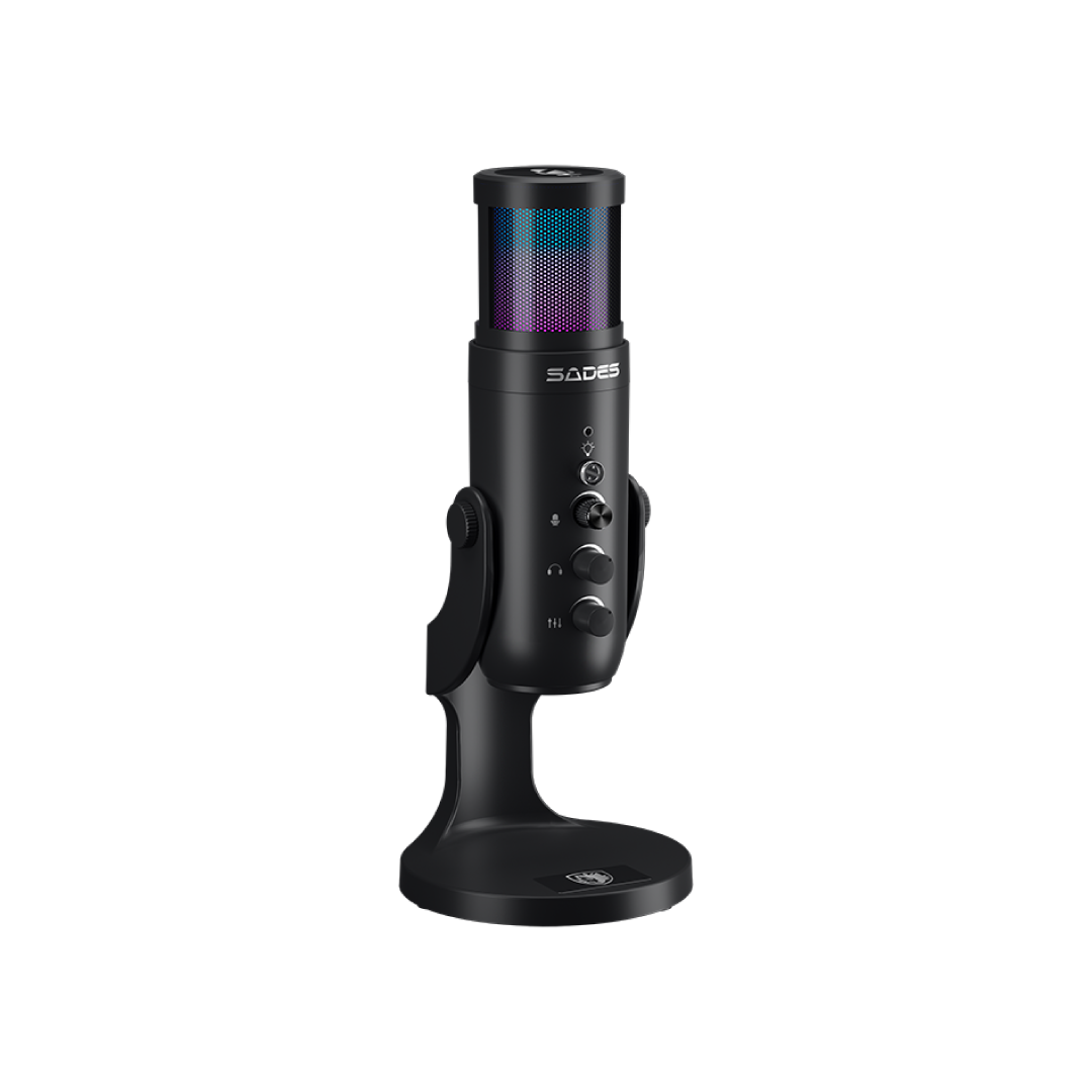 SADES Otus SW-MC04 Black USB Gaming Microphone – Cardioid / Noise Reduction / One-Touch Mute / Boom Arm / Streaming Mic 2