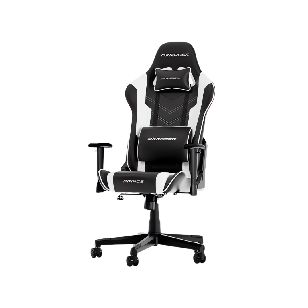 DXRacer Prince Series P132 Gaming Chair Black/White – GC-P132-NW-F2-158 3