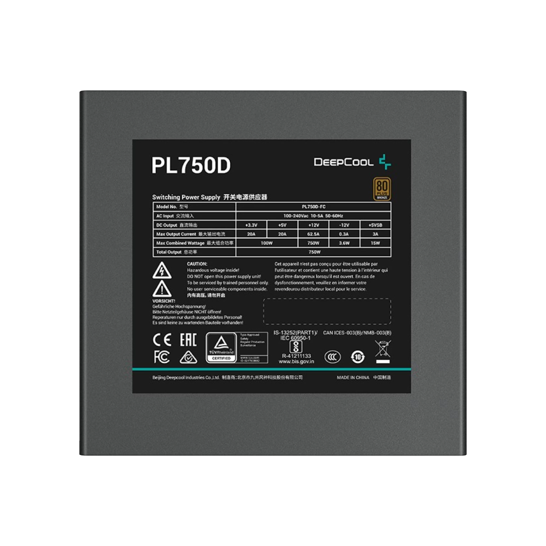 Deepcool PL750D 80+ Bronze 750W ATX 3.1 Power Supply 3
