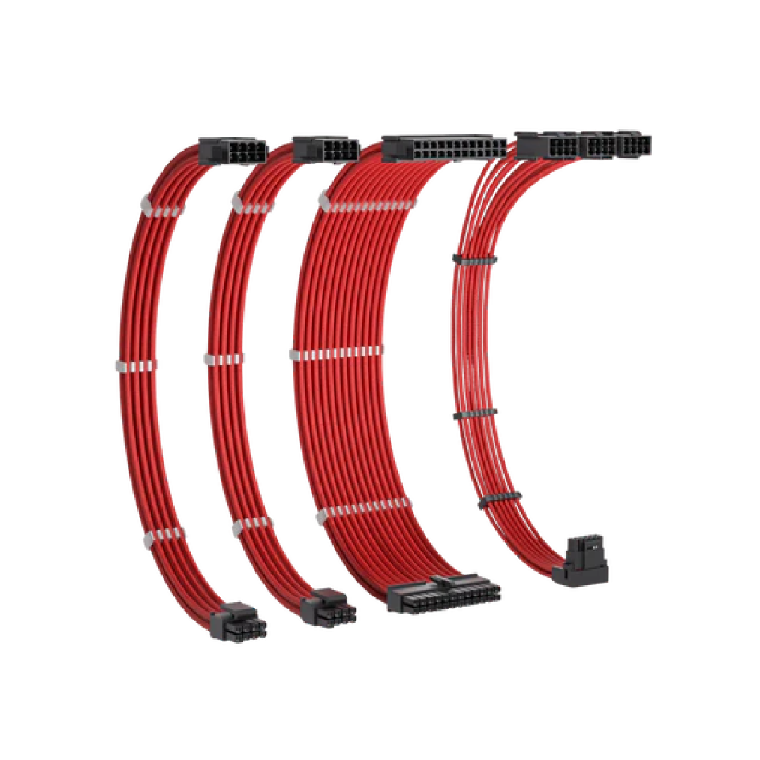 Redragon GCP07 Premium PSU Extension Cable Kit – 24-Pin + GPU + CPU Sleeved Cables