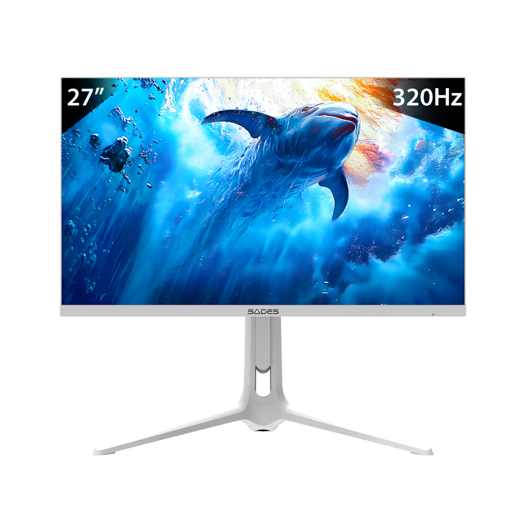 SADES RS-Dolphin 27” Dual Mode Gaming Monitor – 4K / FHD / 320Hz / 0.5ms / IPS / HDR / White Edition