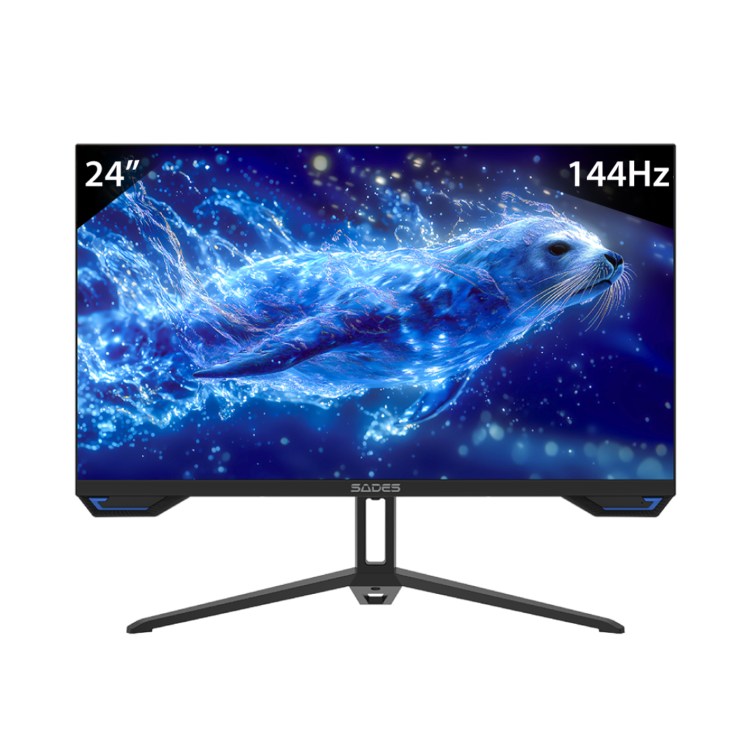 SADES SL-Sealion 24” Pro FHD Gaming Monitor – 144Hz / 1ms MPRT / IPS Panel / Adaptive Sync / HDR / Black