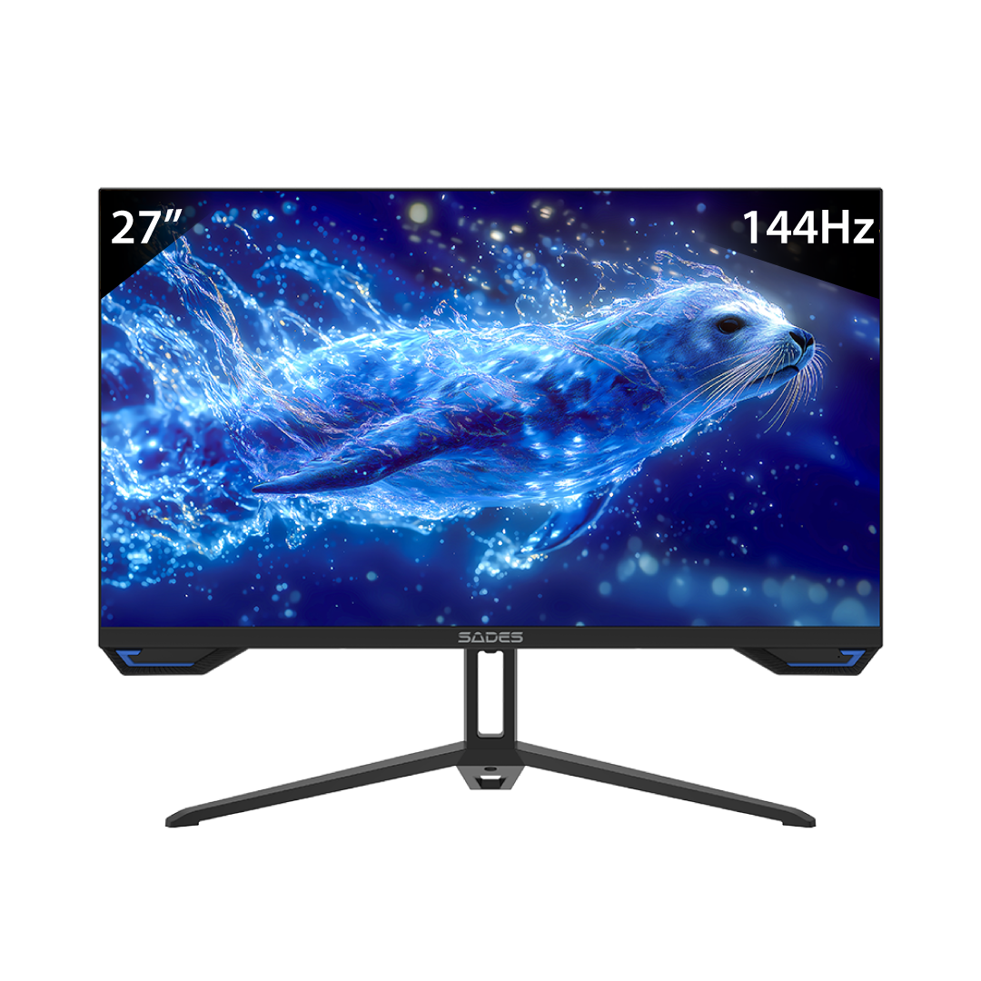 SADES SL-Sealion 27” Pro FHD Gaming Monitor – 144Hz / 1ms MPRT / IPS Panel / Adaptive Sync / HDR / Black Edition