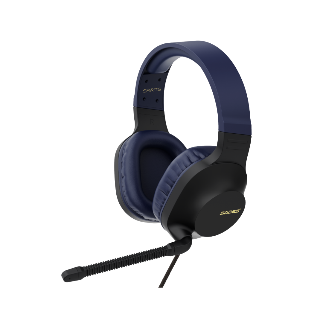 SADES Spirit SA-721 Gold Gaming Headset – 50mm Drivers / Stereo Sound / Noise Cancelling Mic / 3.5mm / Lightweight Design 2