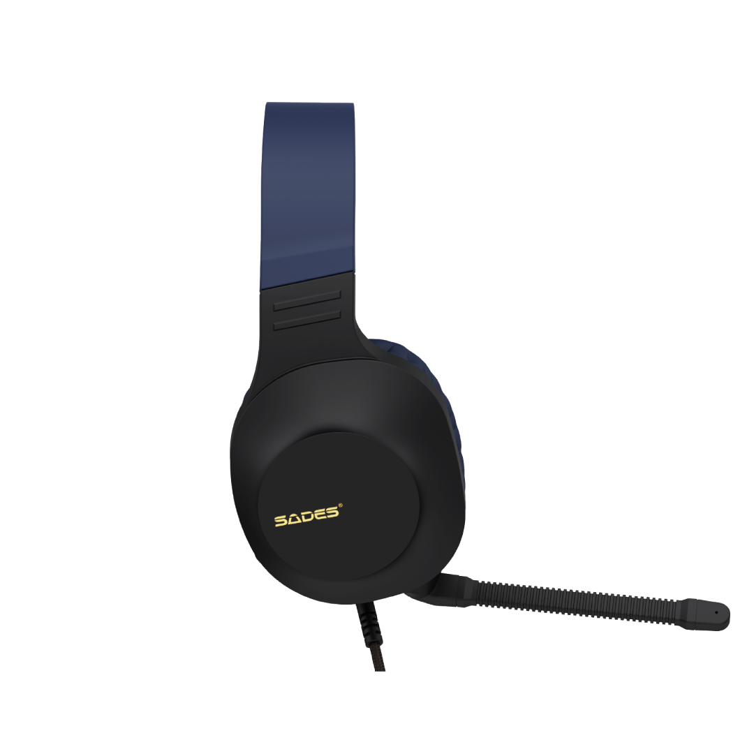SADES Spirit SA-721 Gold Gaming Headset – 50mm Drivers / Stereo Sound / Noise Cancelling Mic / 3.5mm / Lightweight Design 4
