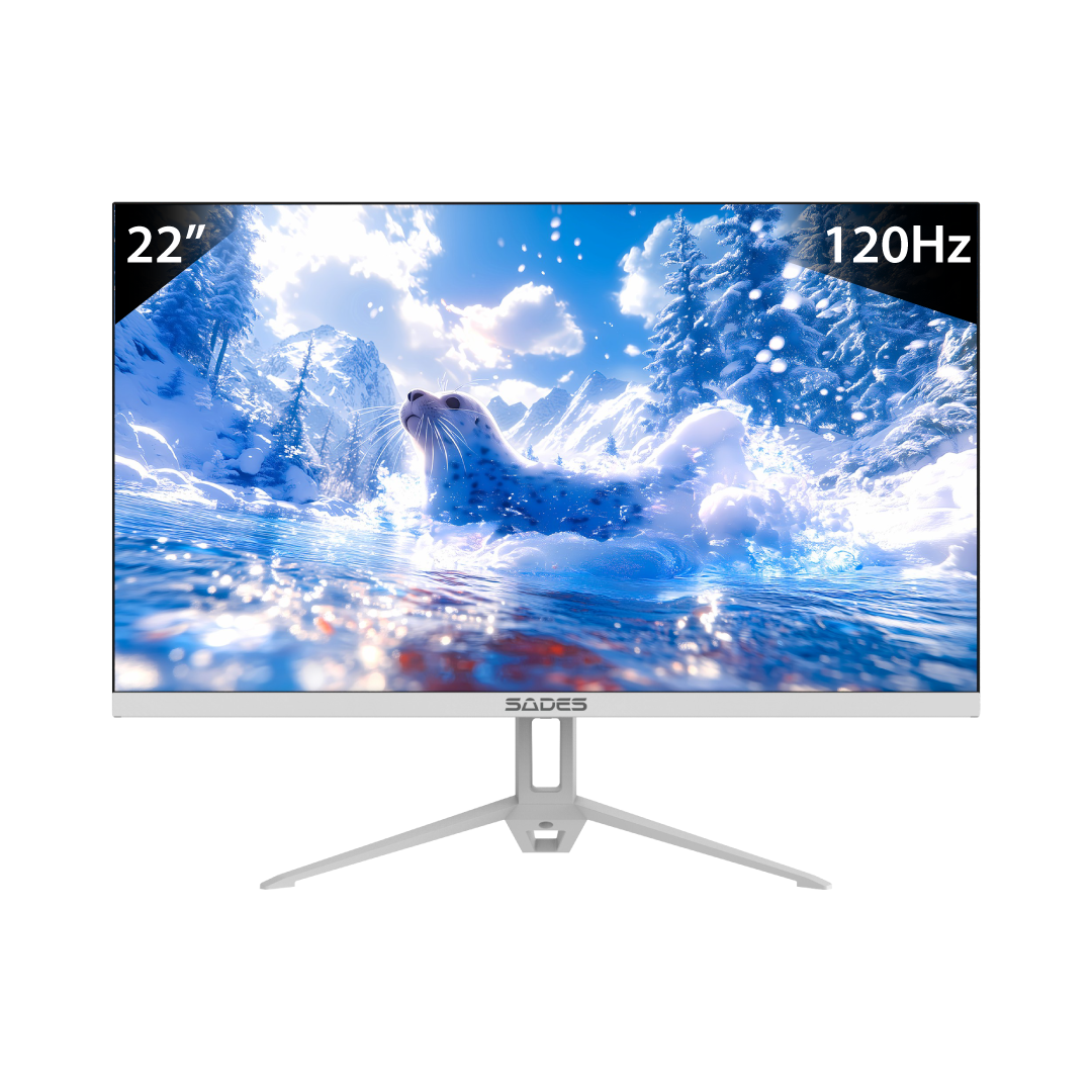 SADES ST-SEAL 22” FHD Gaming Monitor – 120Hz / 1ms MPRT / IPS Panel / Adaptive Sync / White Edition
