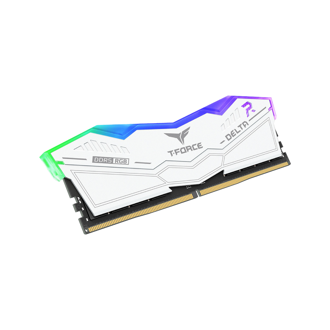 TeamGroup T-Force Delta RGB DDR5 32GB (2×16GB) 6000MHz White Gaming RAM 1