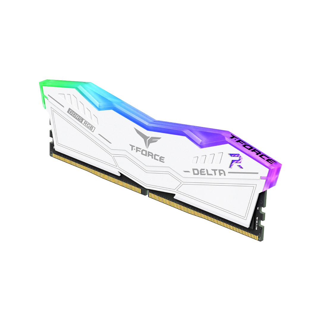 TeamGroup T-Force Delta RGB DDR5 64GB (2×32GB) 6000MHz White Gaming RAM 3